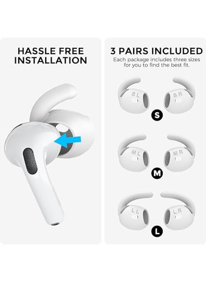 QIRG Ear Hooks for AirPods 4th/4 ANC Generation (2024) 1 Pairs Anti-Slip Ear Covers Silicone Accessories Compatible with Apple AirPods 4/4 ANC - Image 3